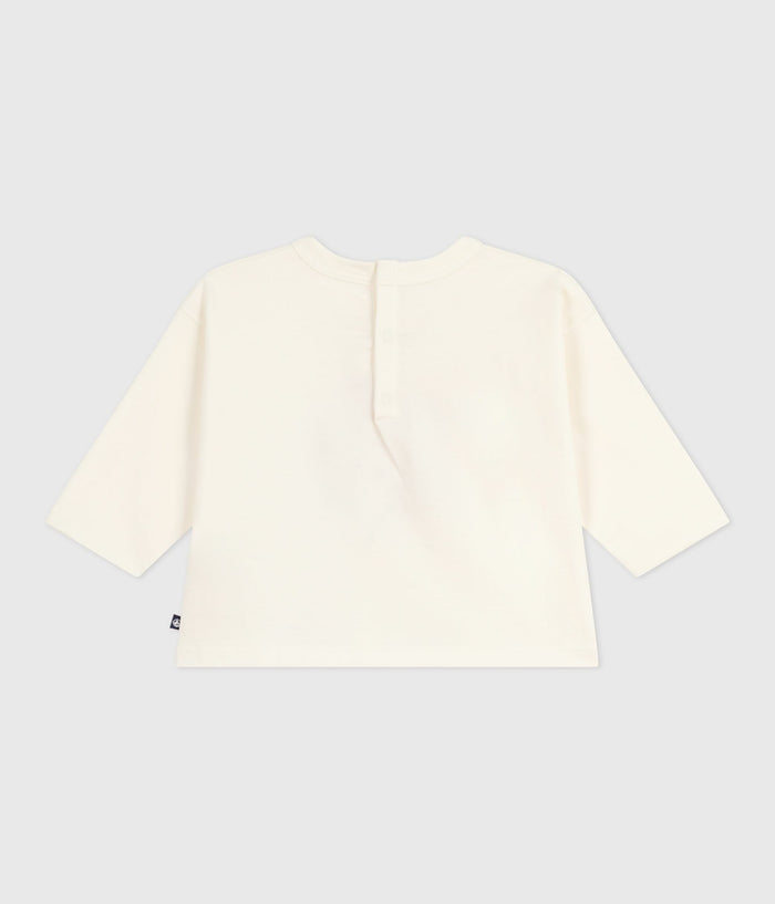 AW25 - A0EDV 02 WHITE FALL WINTER 2025/26 FLORAL LONG SLEEVES TEE TOPS