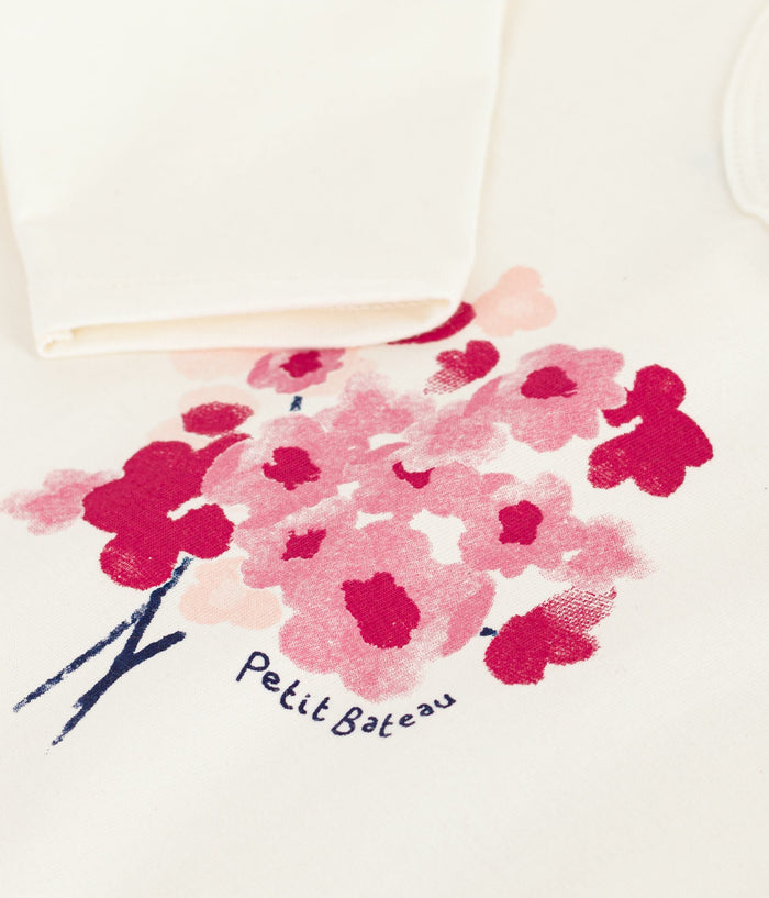 AW25 - A0EDV 02 WHITE FALL WINTER 2025/26 FLORAL LONG SLEEVES TEE TOPS