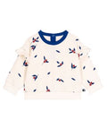 AW25 - A0EE4 01 WHITE MULTI FALL WINTER 2025/26 FLORAL LONG SLEEVES SWEATSHIRTS TOP