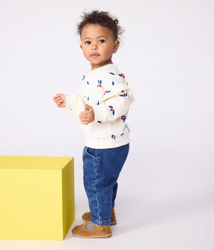 AW25 - A0EE4 01 WHITE MULTI FALL WINTER 2025/26 FLORAL LONG SLEEVES SWEATSHIRTS TOP