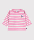 AW25 - A0EE8 01 PINK WHITE FALL WINTER 2025/26 LONG SLEEVES STRIPES TEE TOP