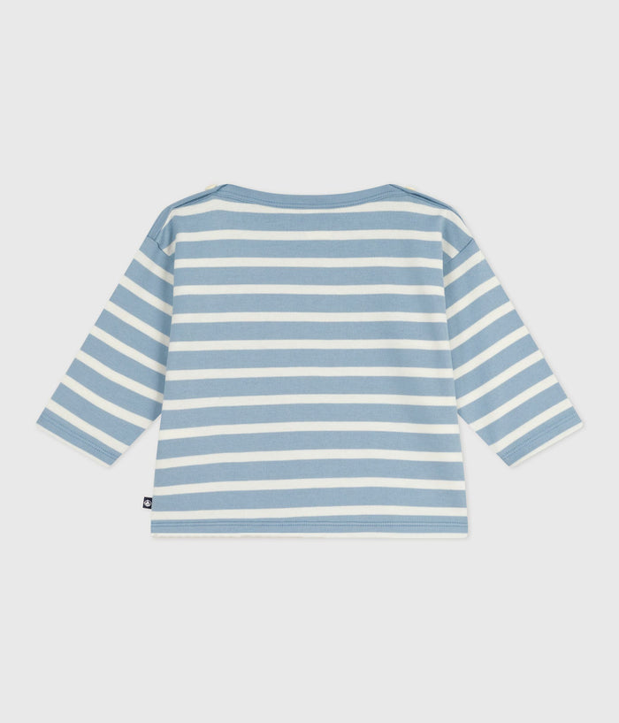 AW25 - A0EE8 02 BLUE WHITE FALL WINTER 2025/26 LONG SLEEVES STRIPES TEE TOP