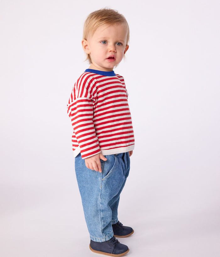 AW25 - A0EH4 01 RED WHITE FALL WINTER 2025/26 NEWBORN STRIPES TOPS