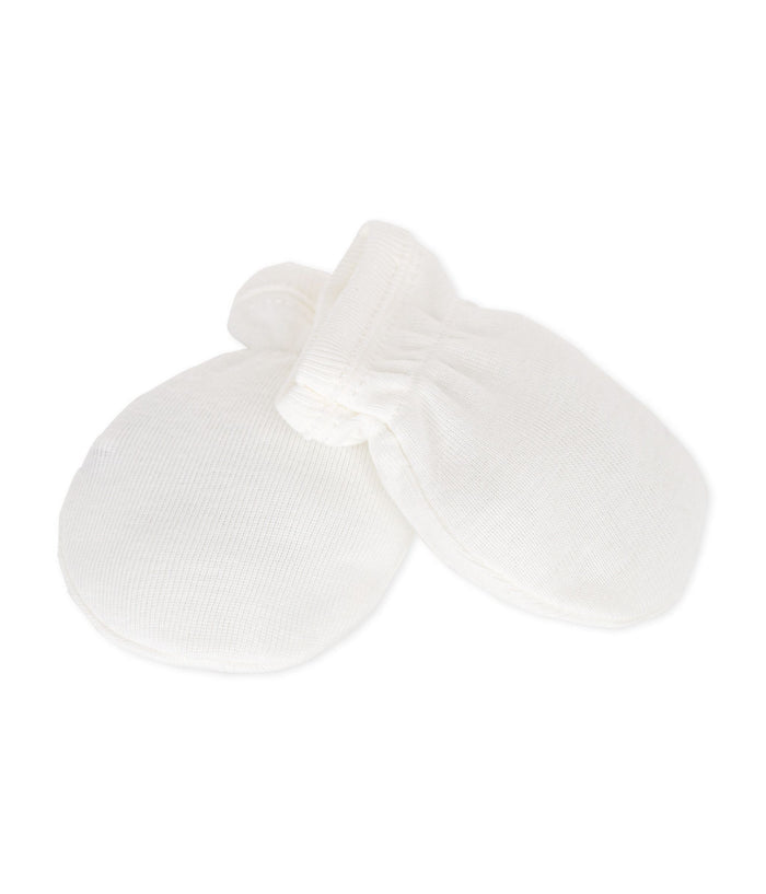 AW25-A09GH 01 WHITE ACCESSORIES FALL WINTER 2025/26 GLOVES NEWBORN