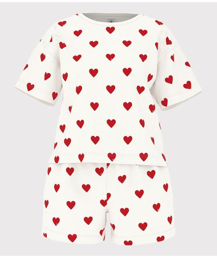 AW25-A09U0 01 WHITE RED LONG SLEEVES HEARTS HOMEWEAR