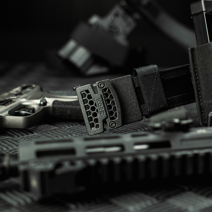 Kore Essentials Black Molle Battle Belt with a B1 Buckle