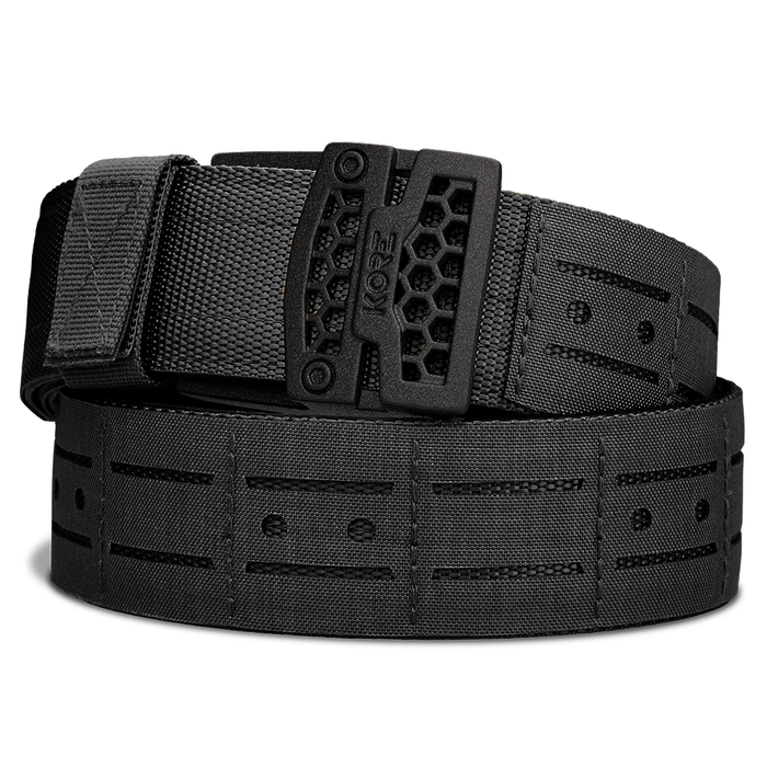 B1 Black Laser Cut Molle Battle Belt on a white background