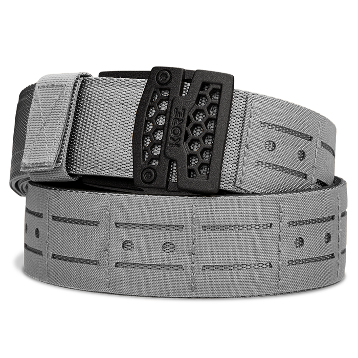 B1 Gray Laser Cut Molle Battle Belt on a white background