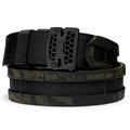 Kore Essentials Micro-Adjustable Multicam Black 1.75" Battle Belt with a B1 Buckle on a White Background