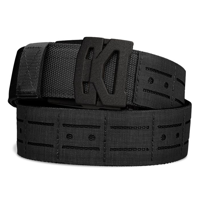 B2 Black Laser Cut Molle Battle Belt on a white background