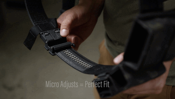 Kore Essentials Battle Belt Gif Showcasing the Micro-Adjustability and Perfect Fit