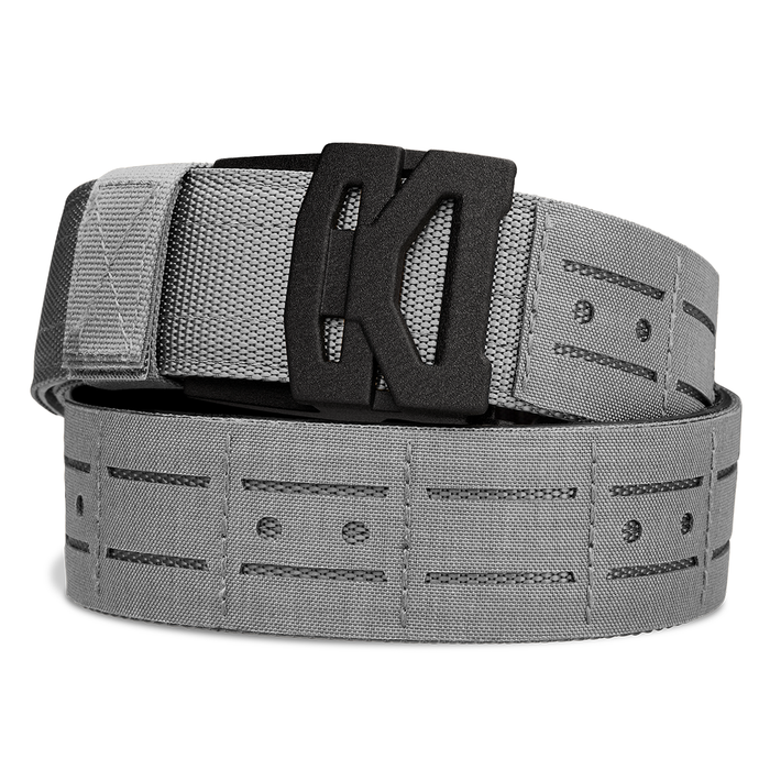 B2 Gray Laser Cut Molle Battle Belt on a white background