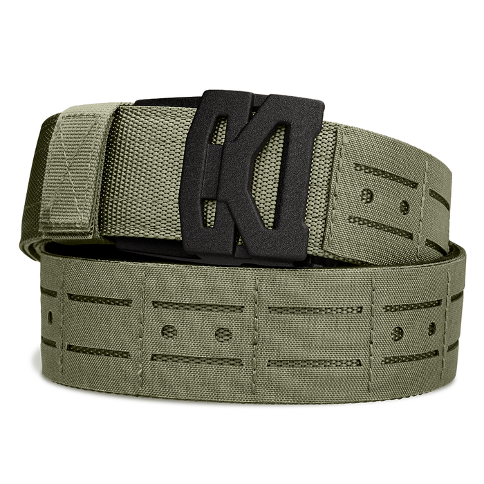 B2 Ranger Green Laser Cut Molle Battle Belt on a white background