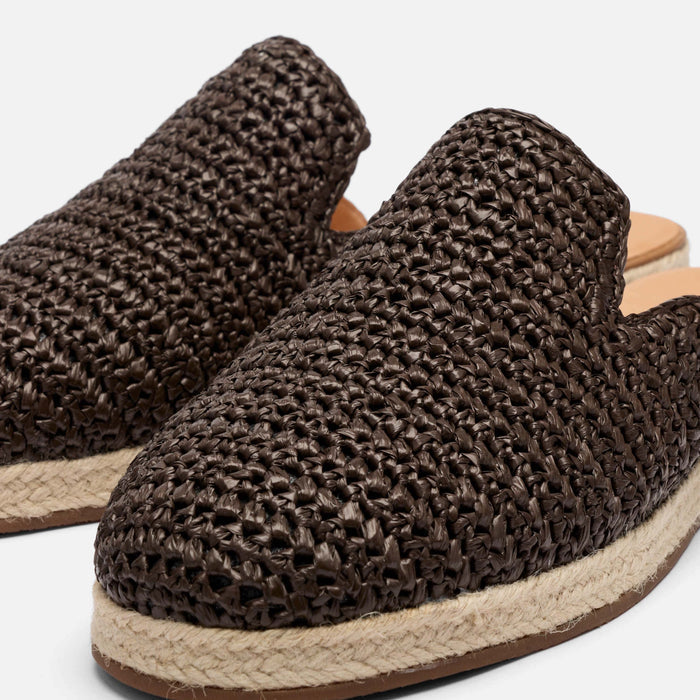 Bahia Brown Raffia Mule
