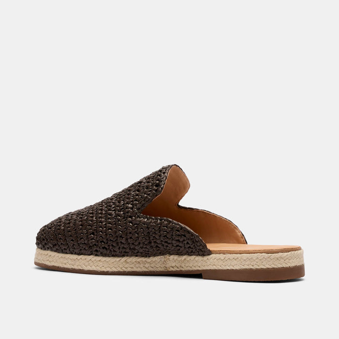 Bahia Brown Raffia Mule