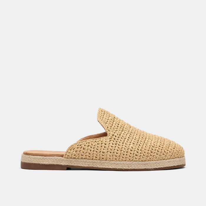 Bahia Tan Raffia Mule