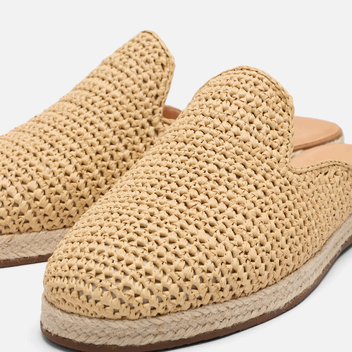 Bahia Tan Raffia Mule