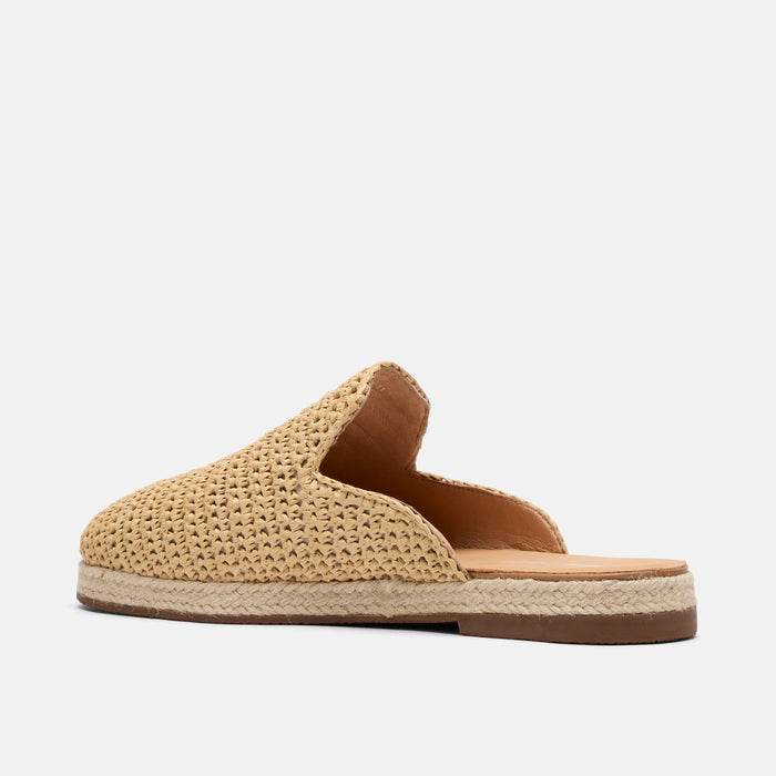 Bahia Tan Raffia Mule