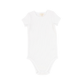 Basic Ribbed Short Sleeve Onesie - White