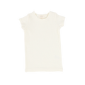 Basic Ribbed Short Sleeve Tee - Ivory
