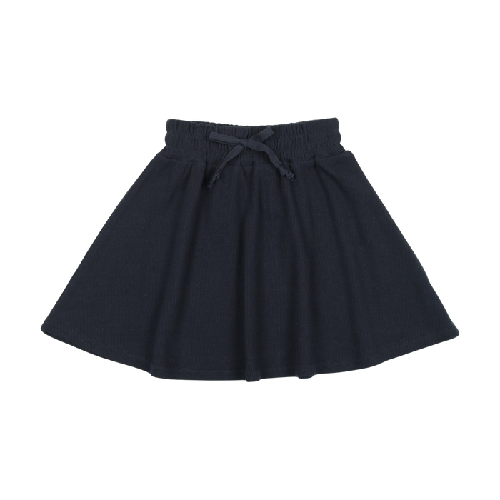 Basic Ribbed Skirt - Navy
