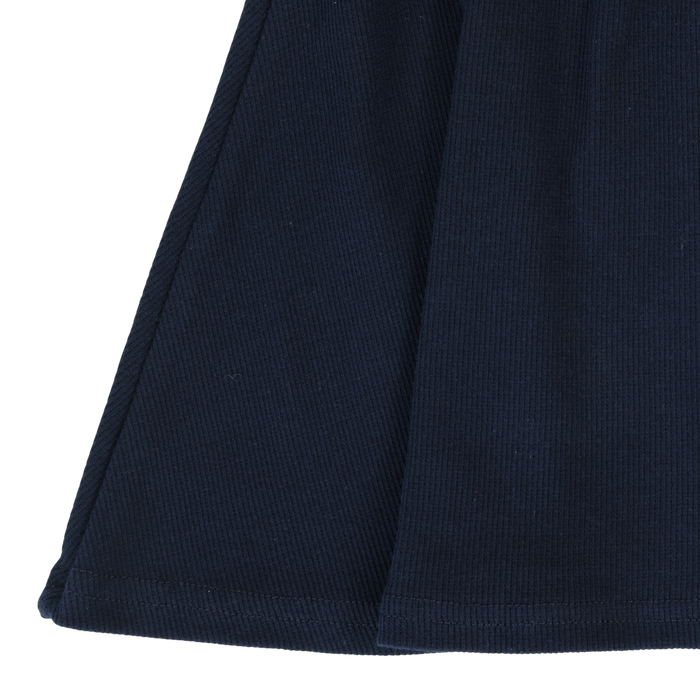 Basic Ribbed Skirt - Navy