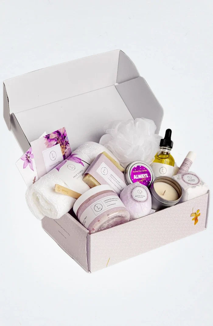 Bath Bomb and Shower Steamer Lizush All Natural Lavender Gift Box