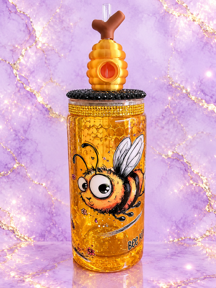 Bee Kind Honeycomb Tumbler - 20 oz