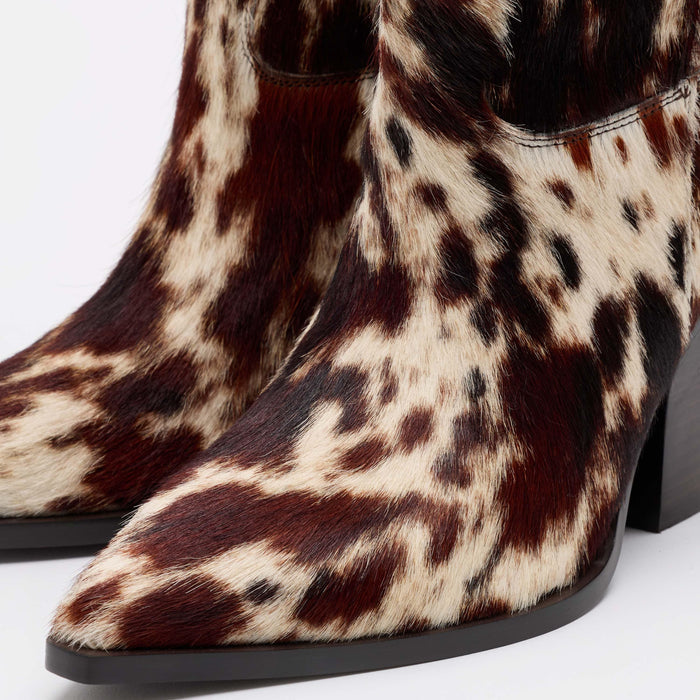 Belle Dark Horse Pony Hair Knee High Boots