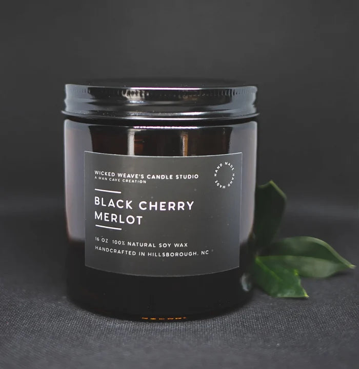 Black Cherry Merlot Soy Wax Candle (3 Size Options)