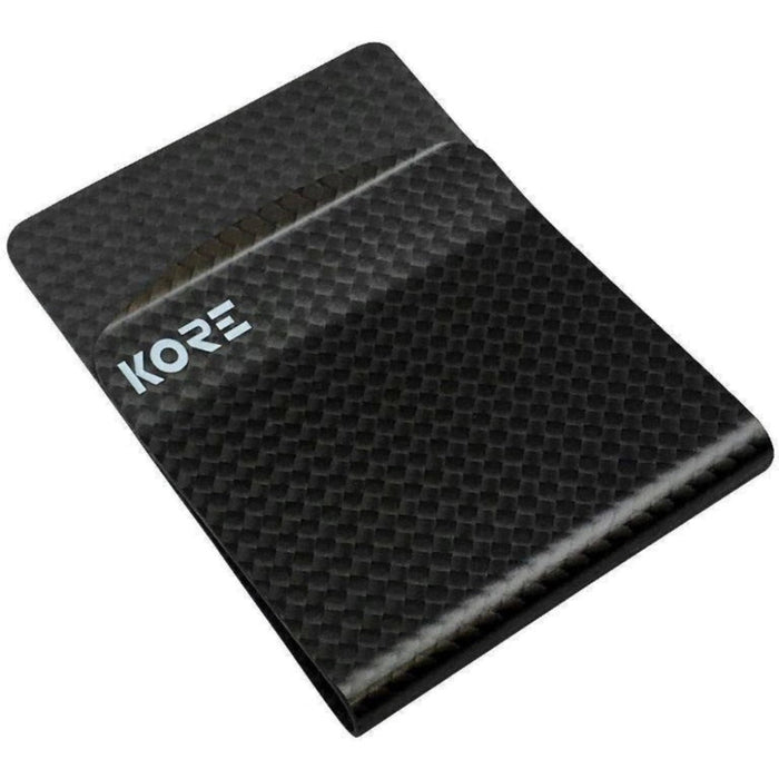 Kore Carbon Fiber money clip.  Four layers of military-grade carbon fiber.