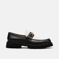 Blake Black/White Calf Leather Lug Bit Loafers
