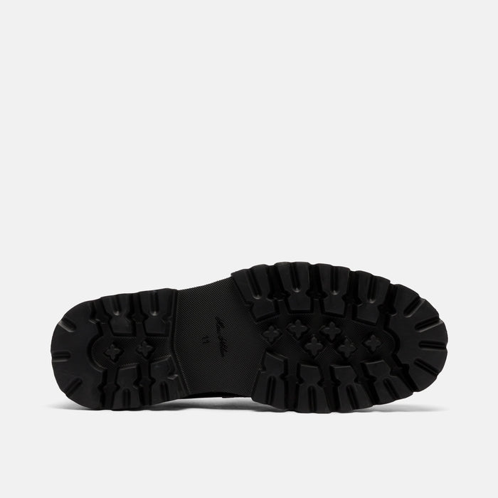Blake Black/White Calf Leather Lug Bit Loafers
