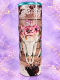 Blinged Western Longhorn Tumbler