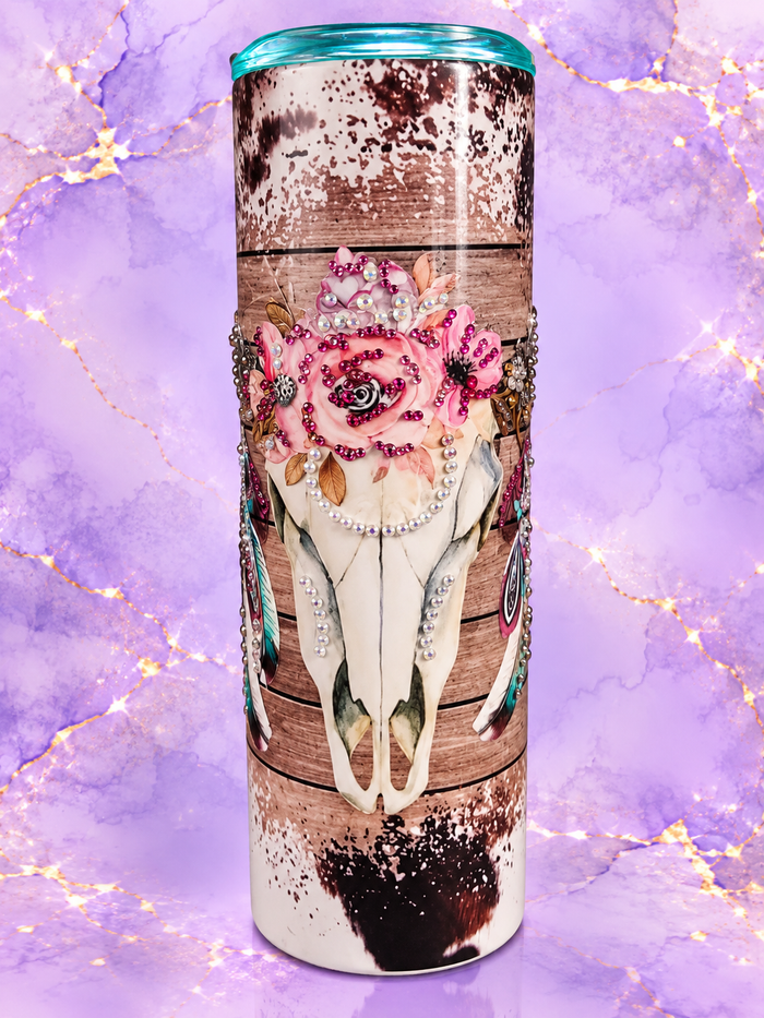 Blinged Western Longhorn Tumbler