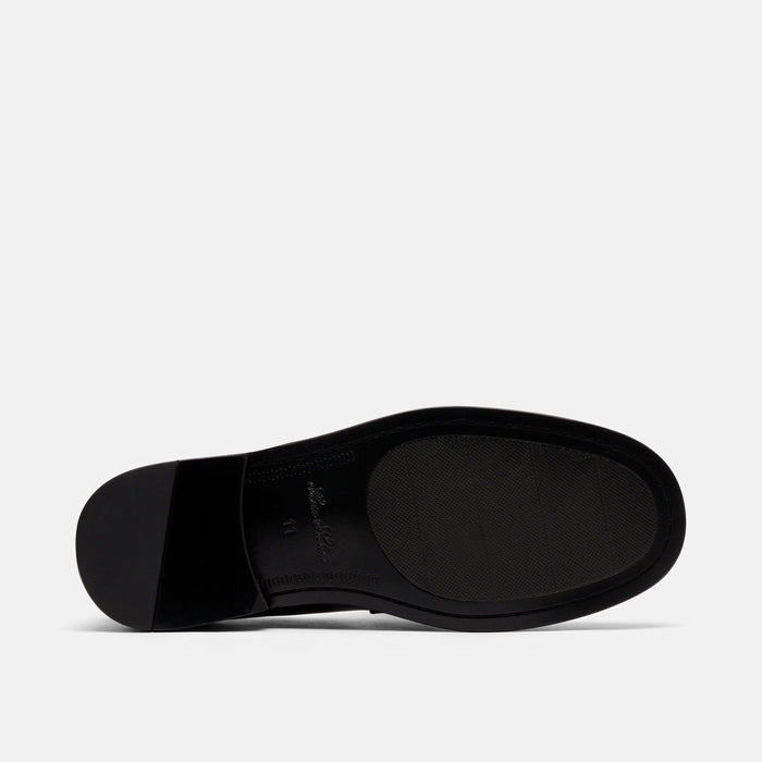 Boardwalk Black Calf Leather Horse-Bit Loafers