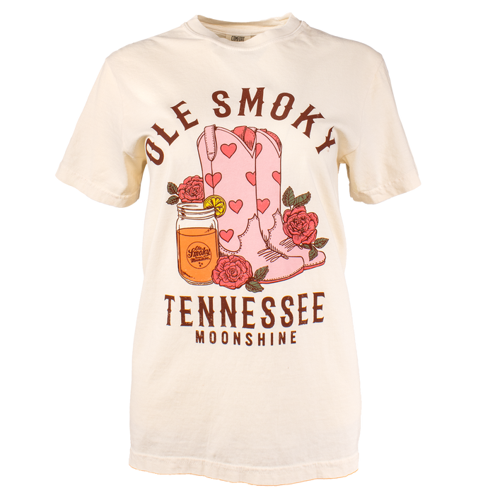 BOOTS AND FLOWERS TEE