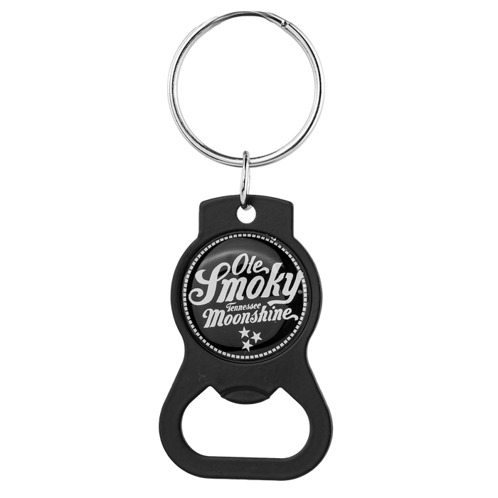 BOTTLE OPENER KEYCHAIN - BLACK