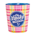 BRIGHT PLAID SHOT GLASS