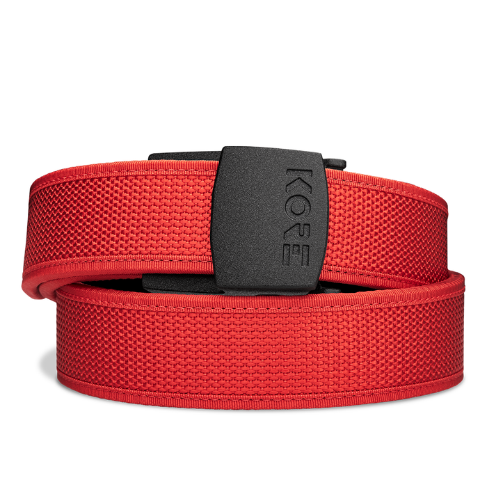 Kore Essentials Red Competition Shooting Belt with a C1 Buckle