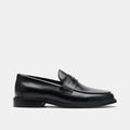 Calum Black Calf Leather Penny Loafers