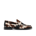Calum Dark Horse Pony Hair Penny Loafers
