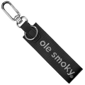 CARABINER WOVEN STRAP KEYCHAIN - BLACK