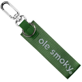 CARABINER WOVEN STRAP KEYCHAIN - GREEN