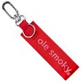 CARABINER WOVEN STRAP KEYCHAIN - RED