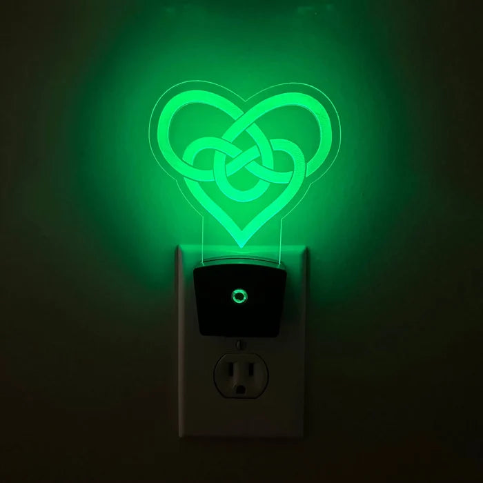 Celtic Heart Nightlight | Irish LED Plug In Night Light