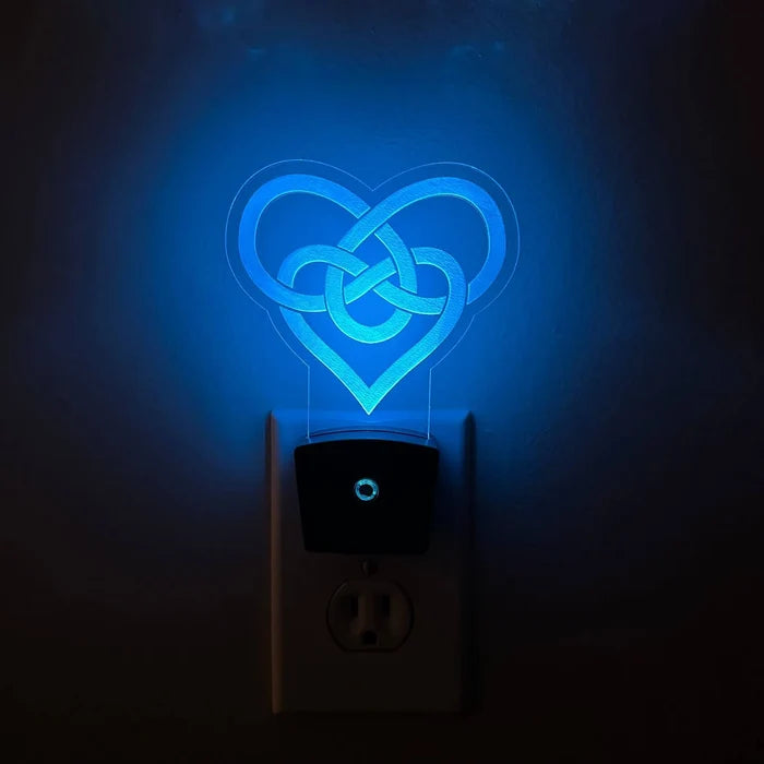 Celtic Heart Nightlight | Irish LED Plug In Night Light