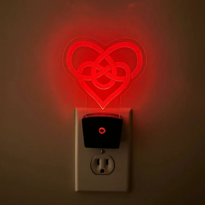 Celtic Heart Nightlight | Irish LED Plug In Night Light