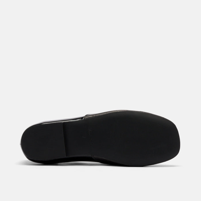 Crosstown Black Leather Ballet Sneakers