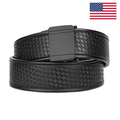 Kore Essentials Black Basketweave 2.25" Duty Belt with a D1 Buckle on a White Background